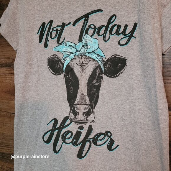 Gildan Not Today Heifer T Shirt Size L Novelty Attitude Mood - Picture 3 of 10